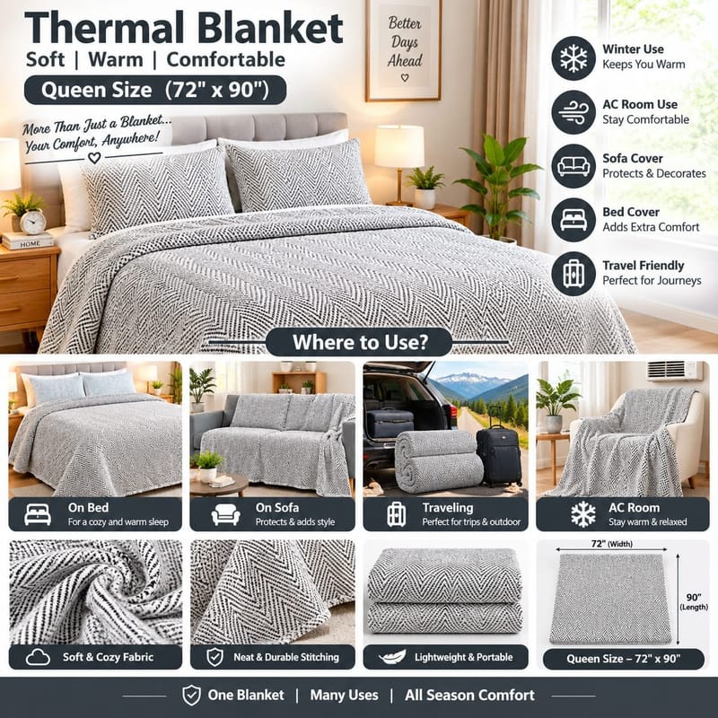 Herringbone Thermal Blanket, photo 3