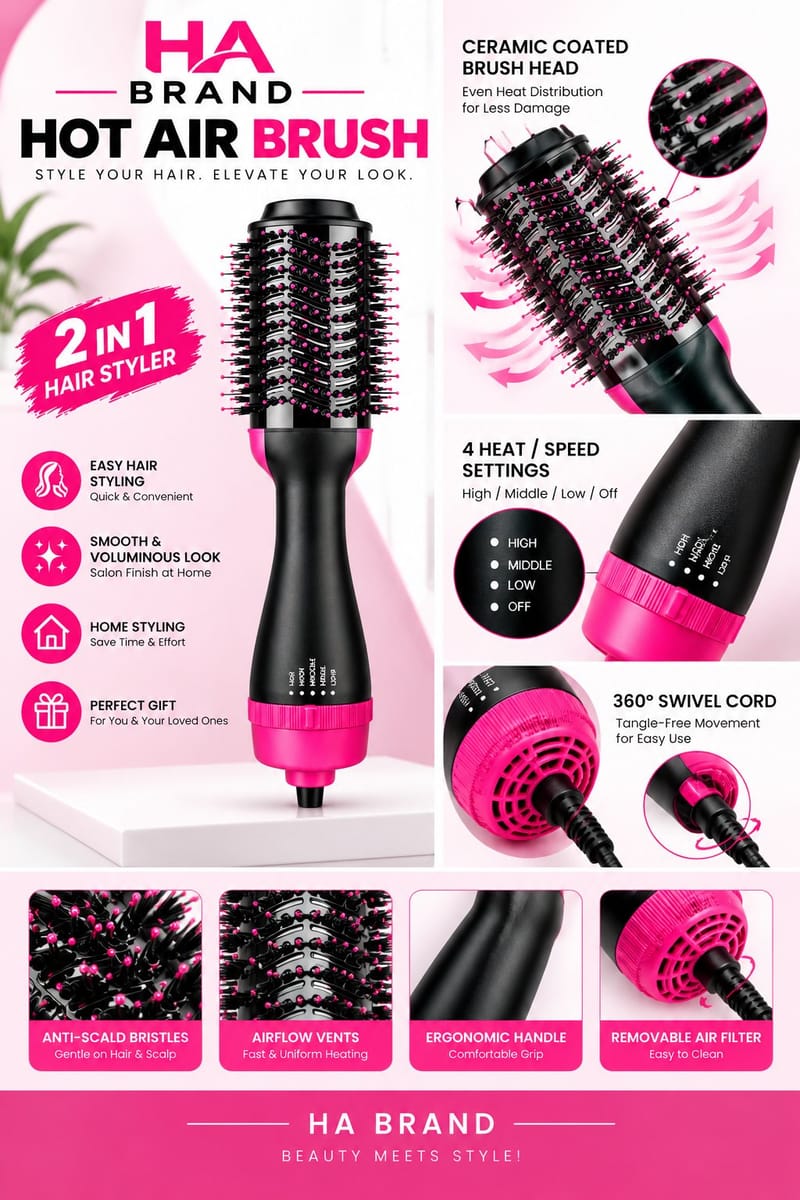 2 in 1 Hot Air Brush, photo 2