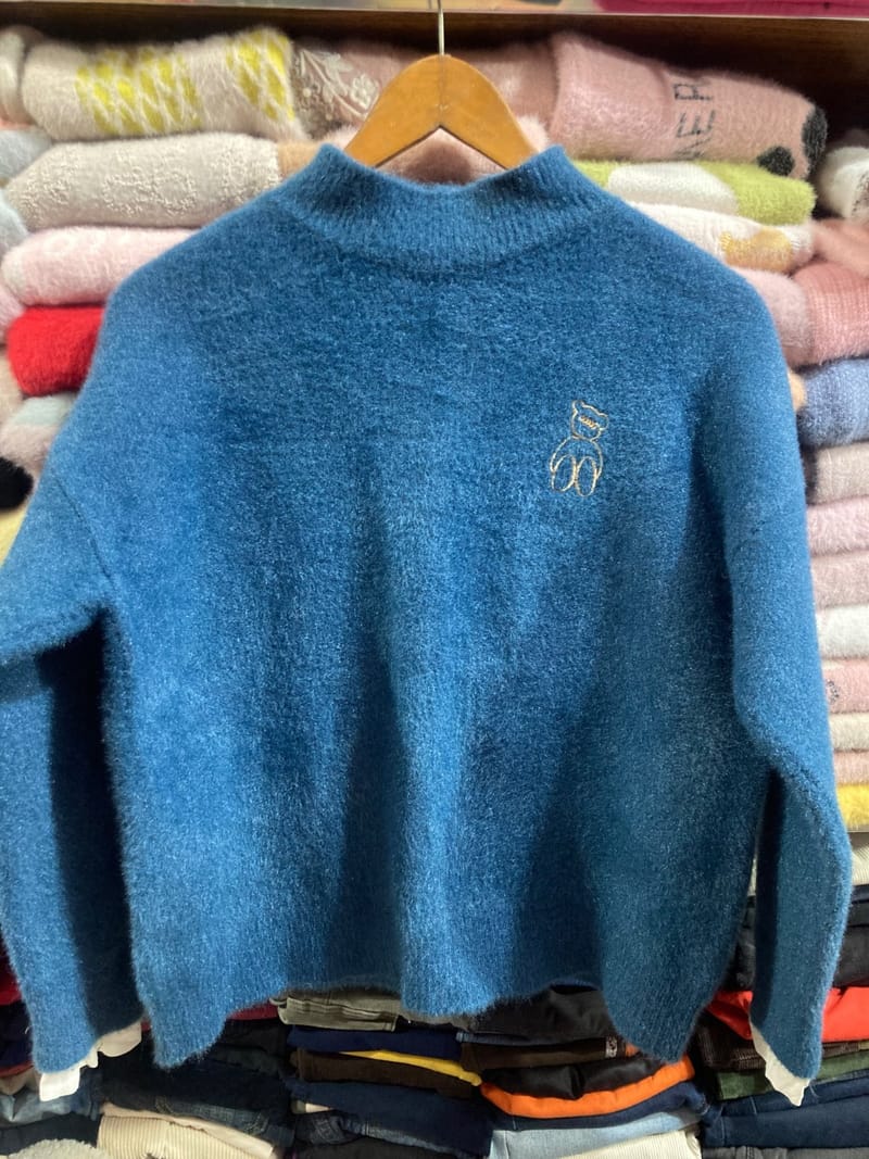 Blue Fuzzy Sweater