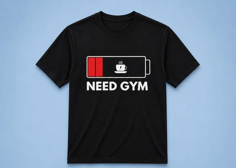 Need gym printed t-shirt premium quality cotton fabric.
