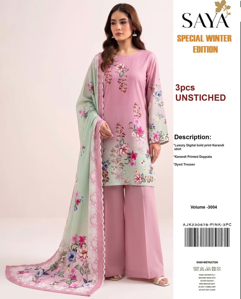 Floral print karandi Unstitched Suit, photo 2