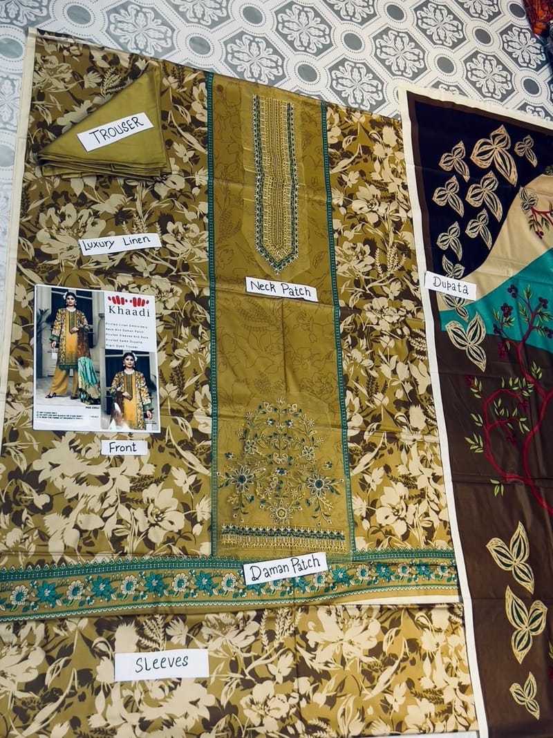 Printed Linen Suit with patches, photo 2