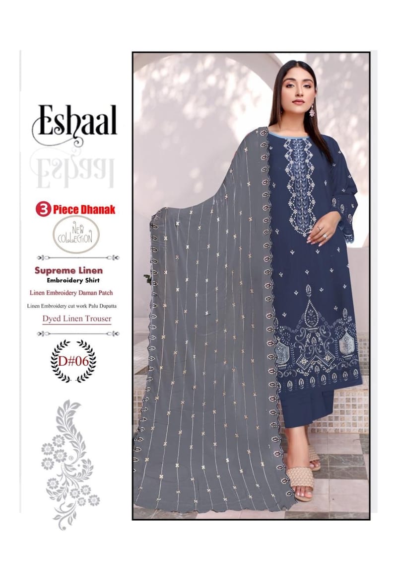 Embroidered Linen Suit