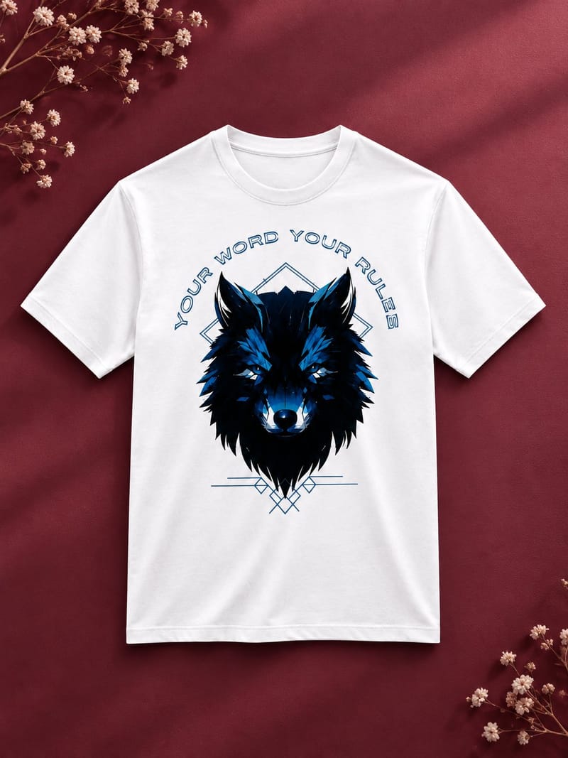 Wolf Graphic T-Shirt premium quality cotton fabric