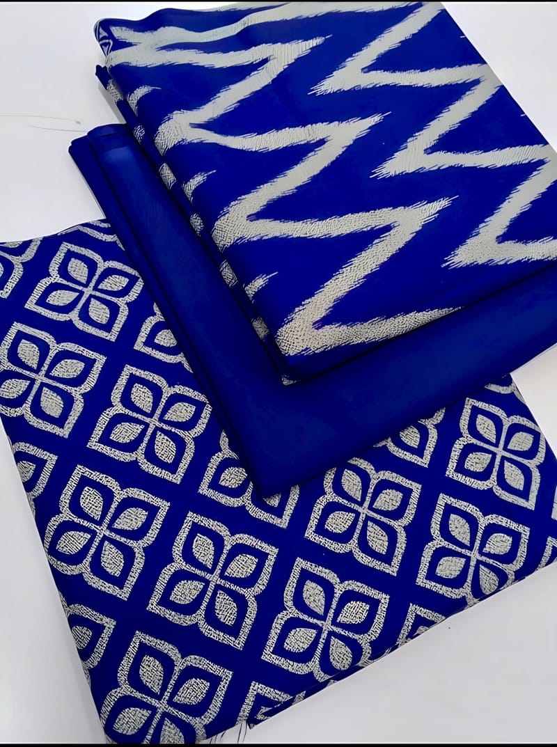 Blue Patterned Fabric