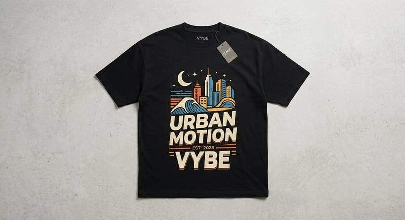 Drop Shoulder Black Tee Shirt - Urban Design