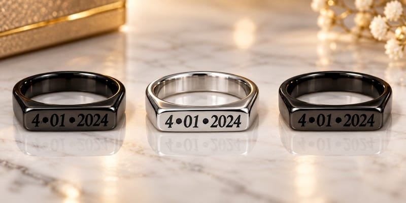 Custom Date | Name Ring, photo 2