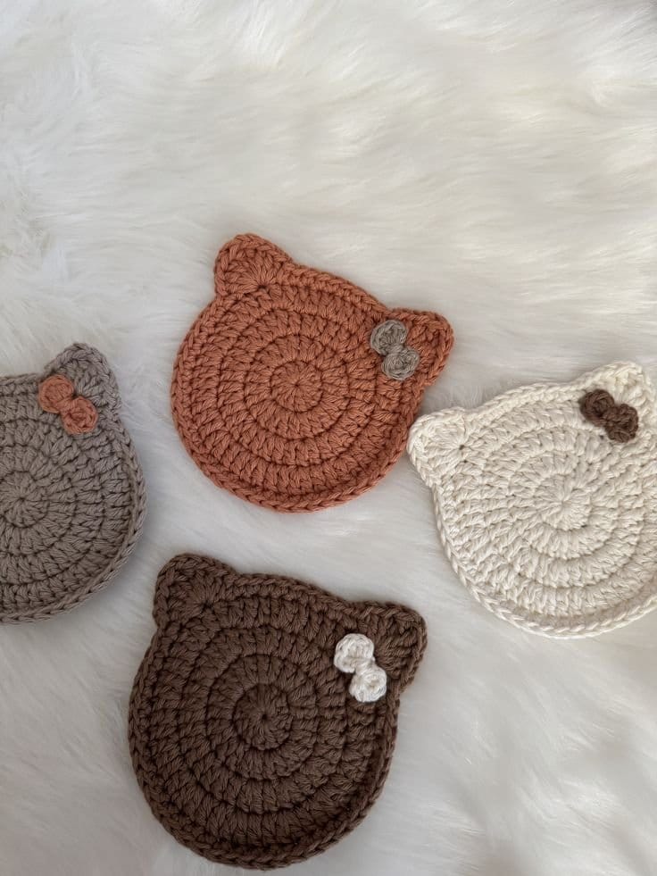 Crochet animal themed Coasters, photo 3