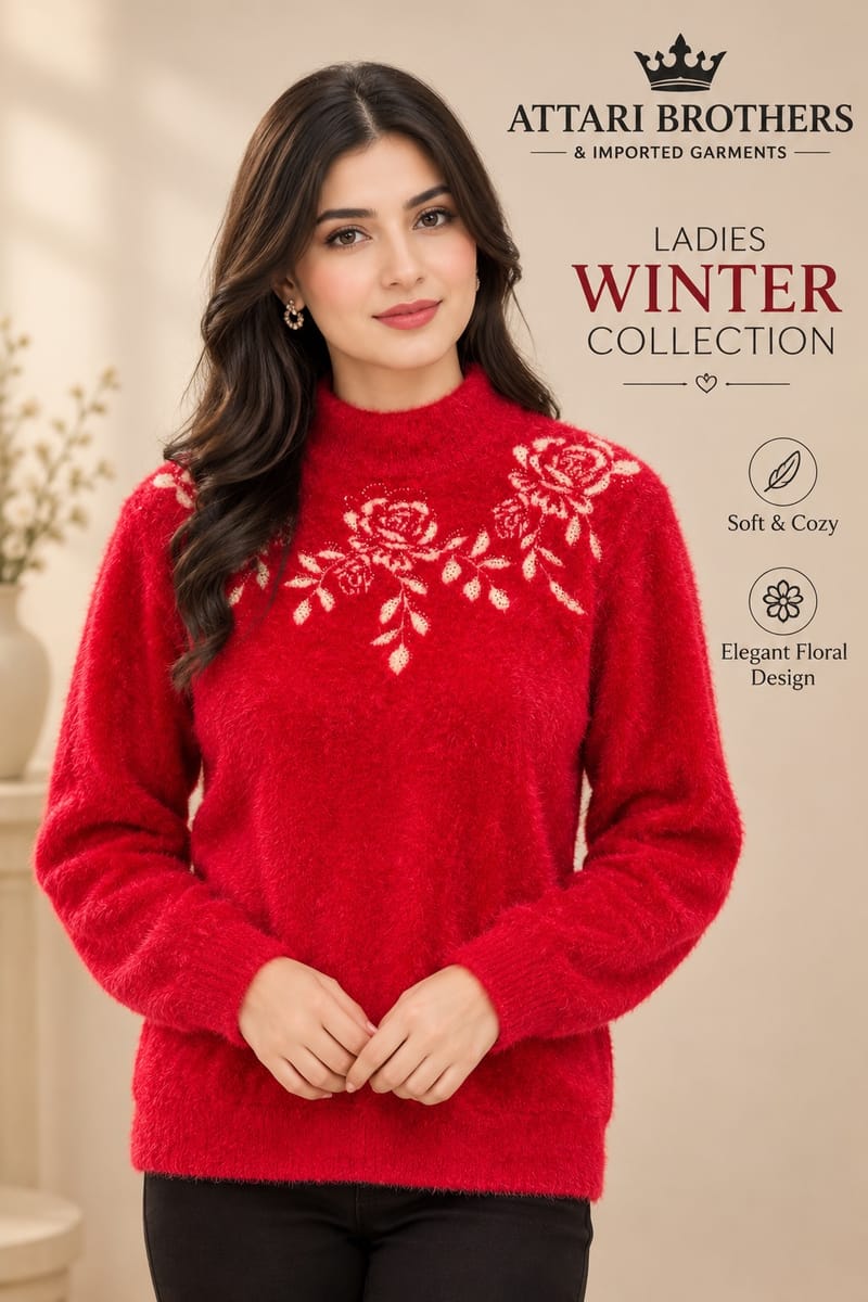 Red Rose Embroidered Sweater, photo 2
