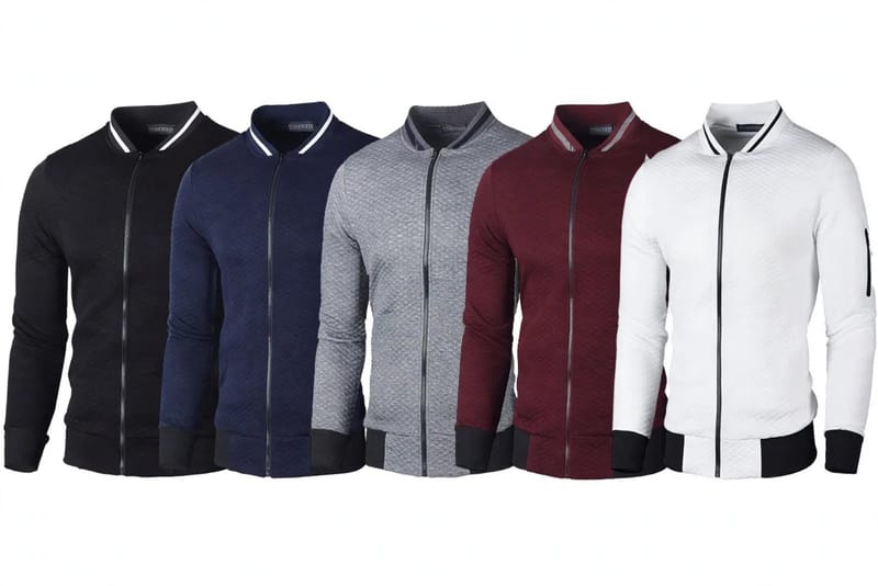Men Zipper Cardigan Stand Collar Sports Casual Black in Pakistan | ABBASI BRAND STORE, photo 6