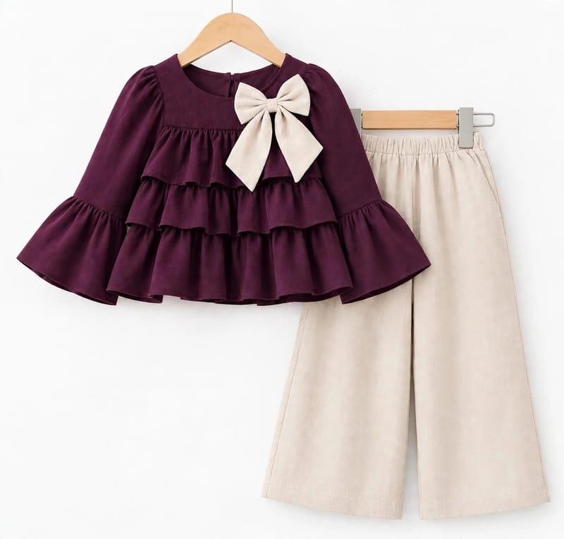 Girls Ruffled Top Set