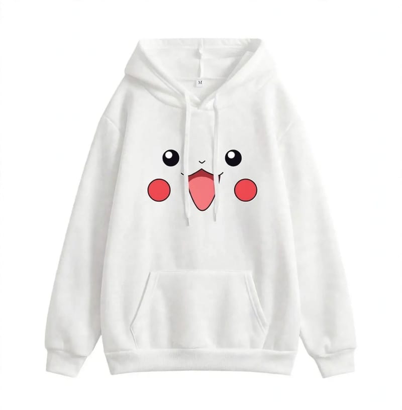 1 Pc Women's Stitched Fleece Printed Pullover Hoodie
