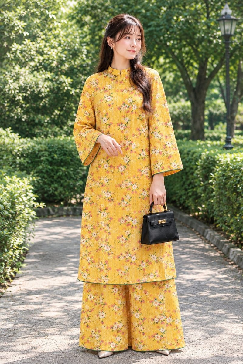 🌼 Women's Yellow Floral Co-Ord Set – Elegant Summer Style | Sarbhea Store