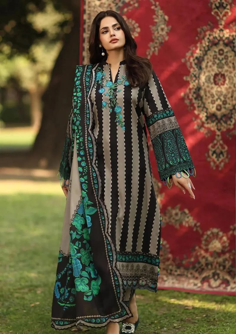Embroidered Floral Salwar Kameez - Unstiched