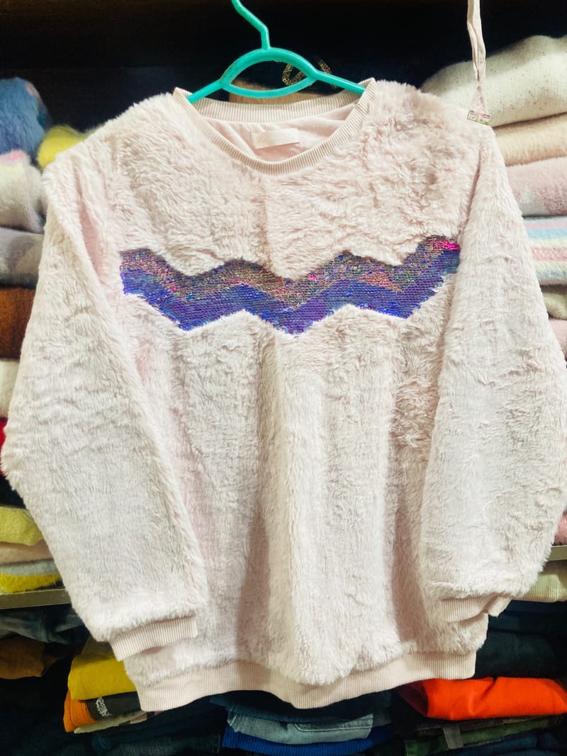 Fuzzy Chevron Sweater