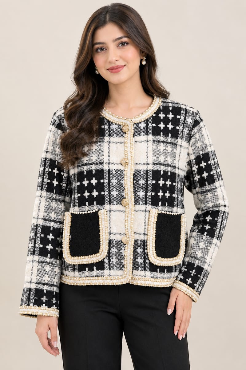 Plaid Tweed Cardigan, photo 2