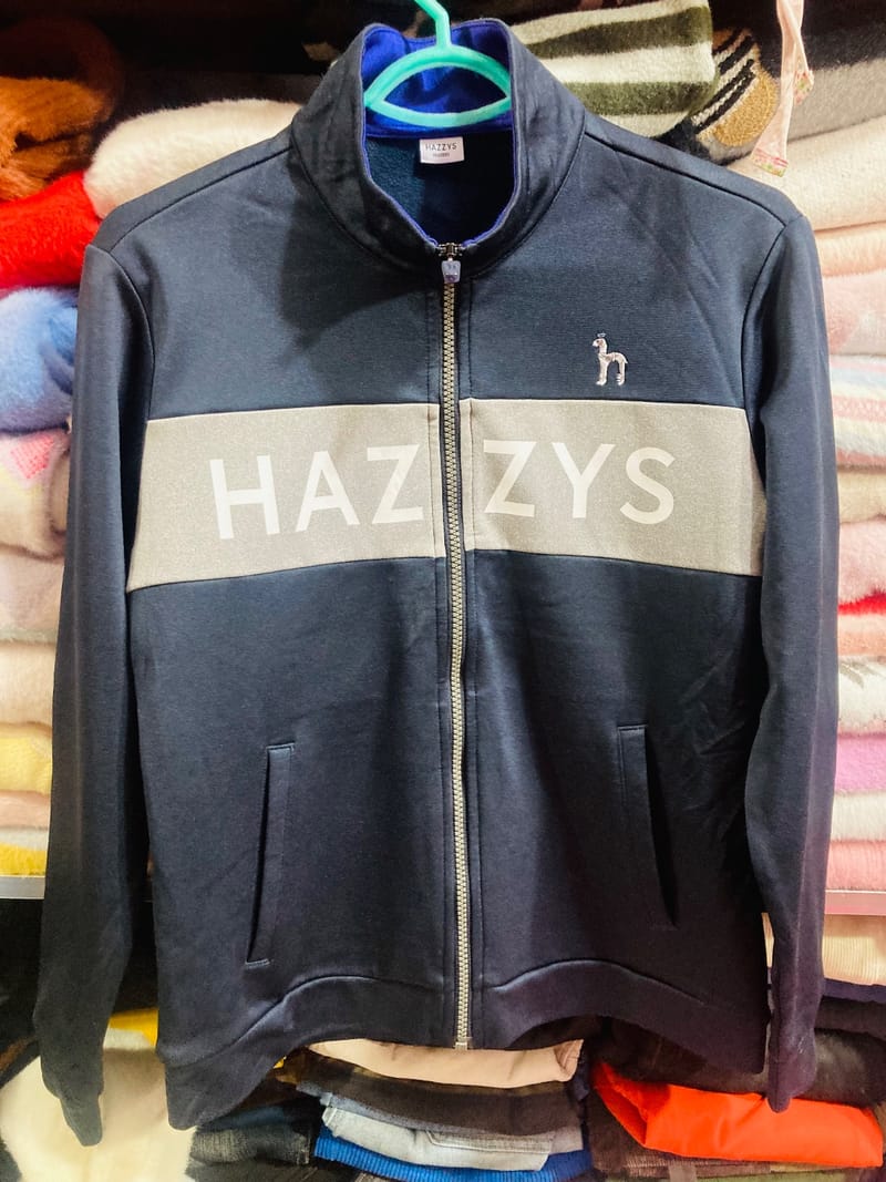 Navy Colorblock Zip Jacket