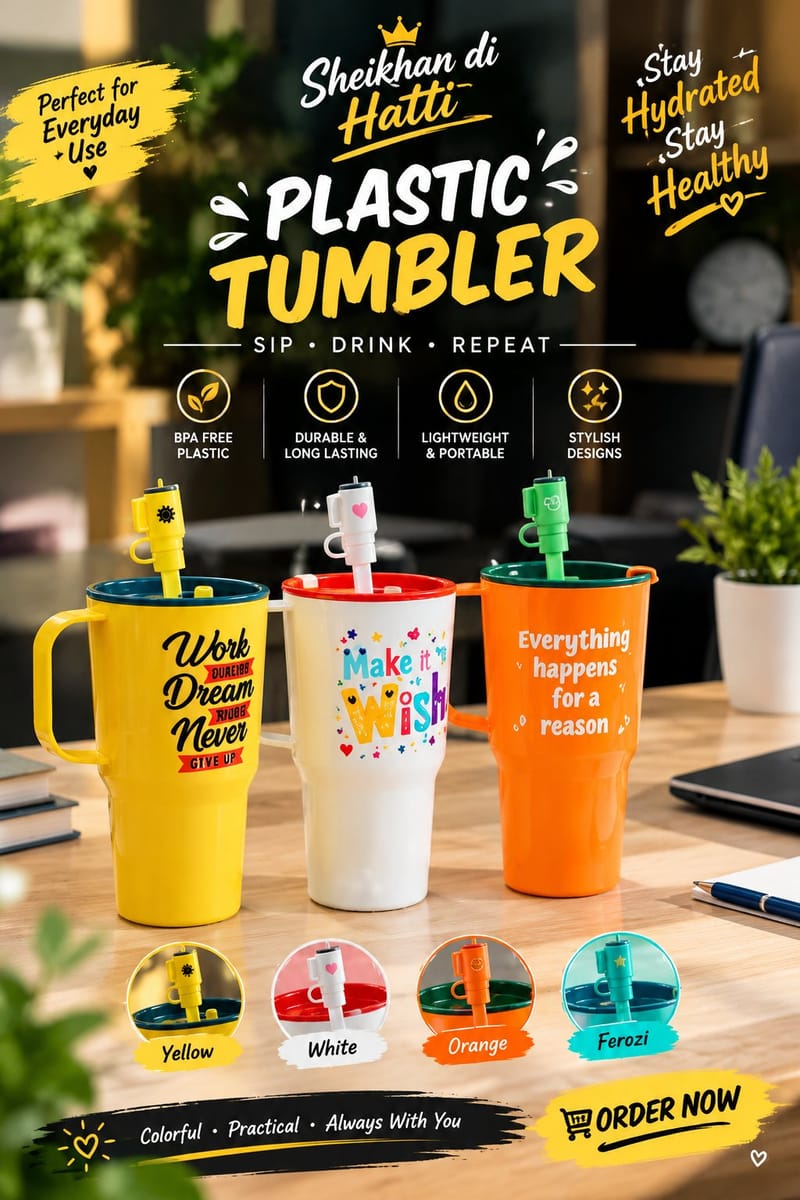 Colorful Plastic Tumbler