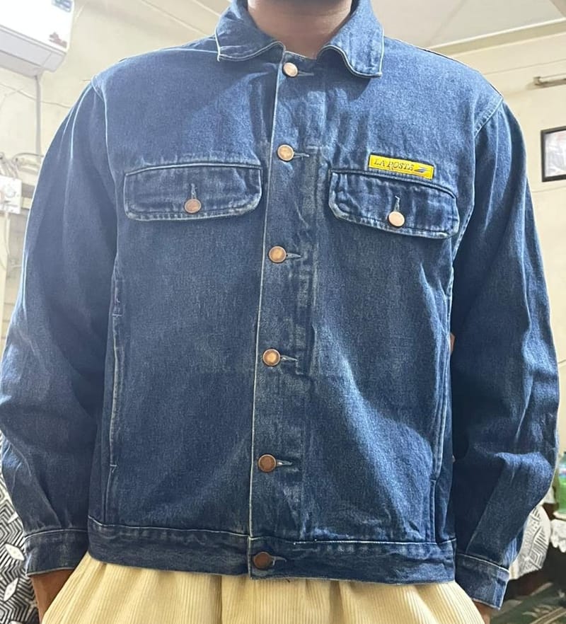 VINTAGE LA POSTE x ARMOUR-LUX Denim BOXY JACKET, photo 2