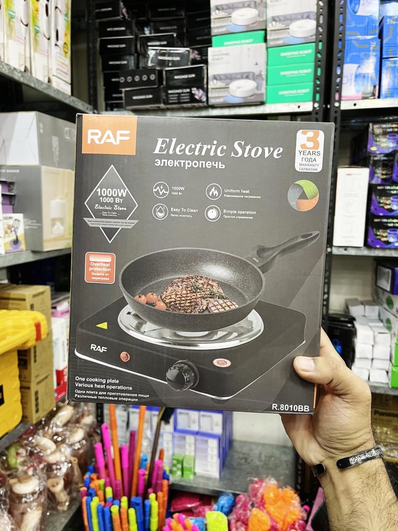 RAF 1000W Single Electric Stove – Portable Adjustable Temperature Control & Overheat Protection, photo 3
