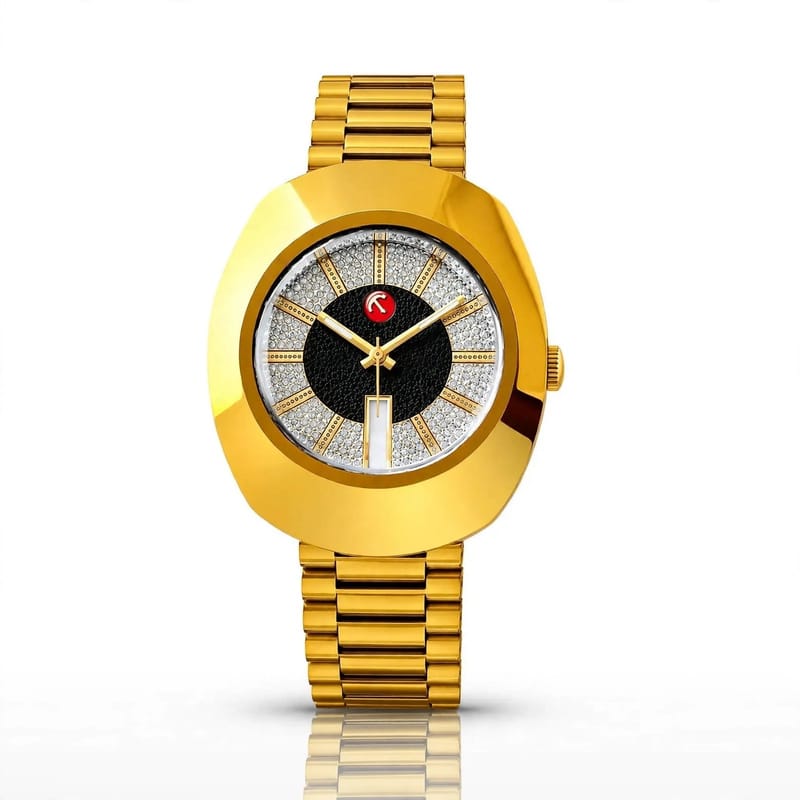 Luxury Men's Rado Watch Golden | Stainless Steel Chain Watch for Men Pakistan - Premium Rado Style