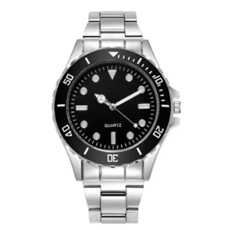 Men's Modern Stylish Silver Chain Watch - Lightweight - Random Multicolor Dial Black Blue Green Red, photo 2