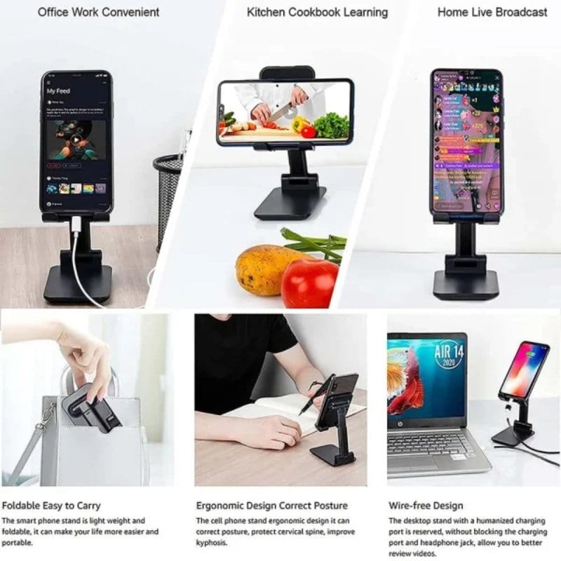 Universal Foldable Mobile & Tablet Stand | Adjustable Multi-Angle Holder, photo 2