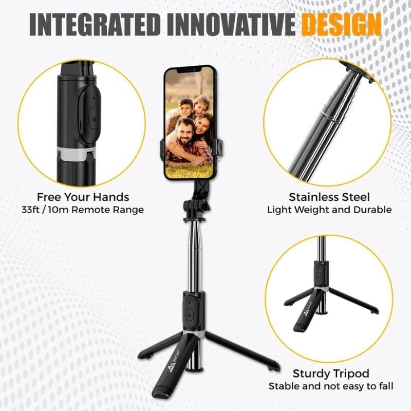 NeePho P170S Selfie Stick Tripod | Extendable , Bluetooth Remote, Universal Smartphone Mount | Durable Metal Build, photo 3