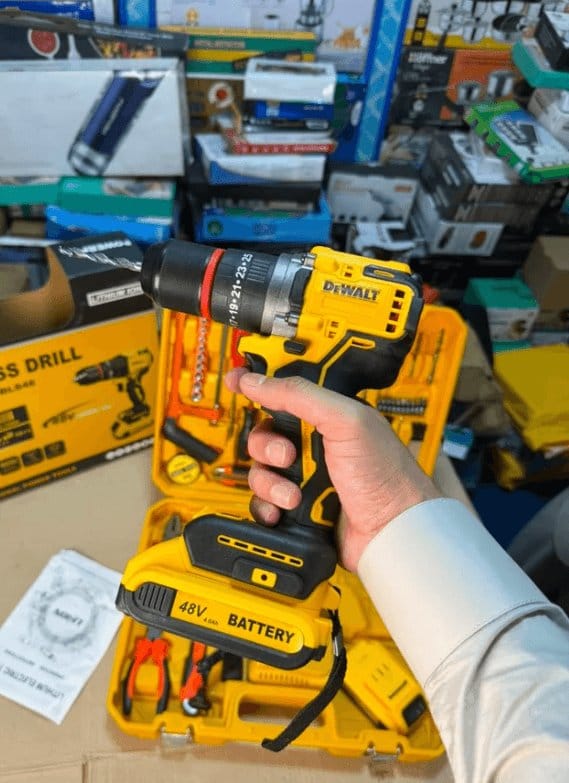 DEWALT Drill Set 48V | Cordless Power Drill with Full Accessories