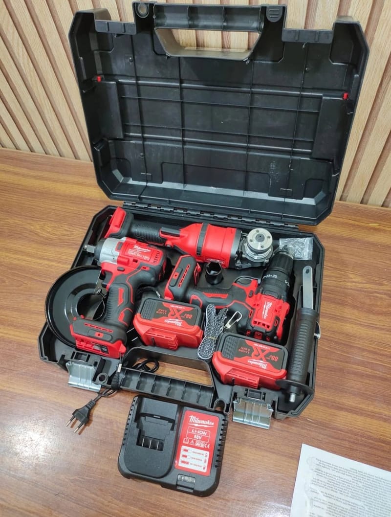 Milwaukee 3-in-1 Drill Machine Set – Drill, Impact & Grinder, photo 2