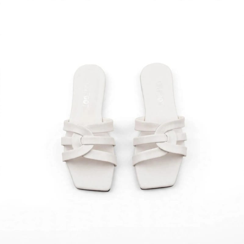 Chill Move 039 Fawn - Off White Fancy Flat For Women - Rexine Plain - Formal Casual Semi Formal - Pakistani Khussa 2025, photo 3