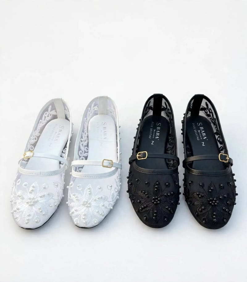 White Microfiber Fancy Pumps For Women - Gemstones Pattern - Fancy Formal Casual - College Wear Trendy Beads Pump 2025 -, photo 4