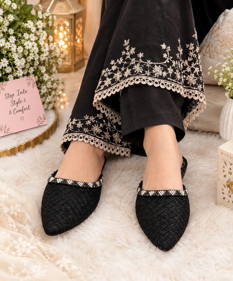 Women's Mesh Casual Pumps - Rhinestone Pattern - Mesh Material - Casual Fancy College - Semi-Formal Formal Pump For, photo 2