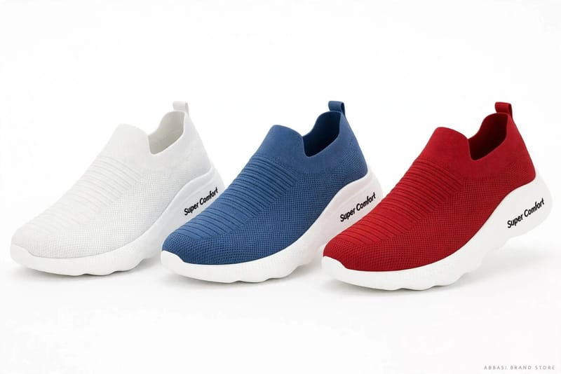 Men's Blue Slip-On Walking Sneakers Size 40-45 - Canvas Textured Pattern - Men's Walking Sneakers - Breathable Slip-On -, photo 5