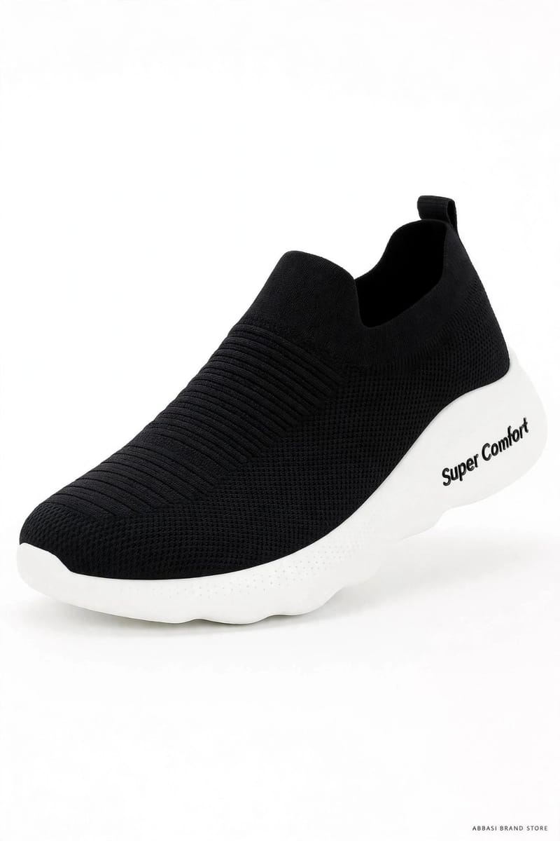 Men's Blue Slip-On Walking Sneakers Size 40-45 - Canvas Textured Pattern - Men's Walking Sneakers - Breathable Slip-On -