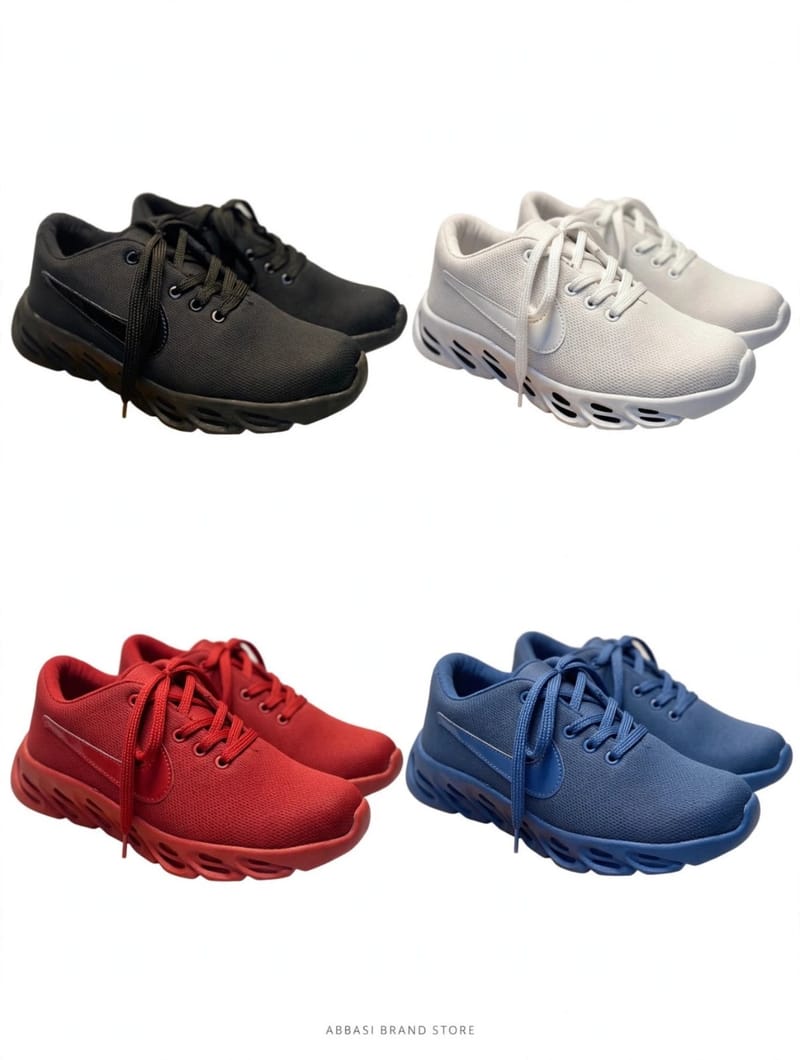 Men's Black Fabric Walking Sports Shoes Pakistan - Fabric Plain Sports Shoes - Men's Walking Sports Shoes - Casual, photo 6