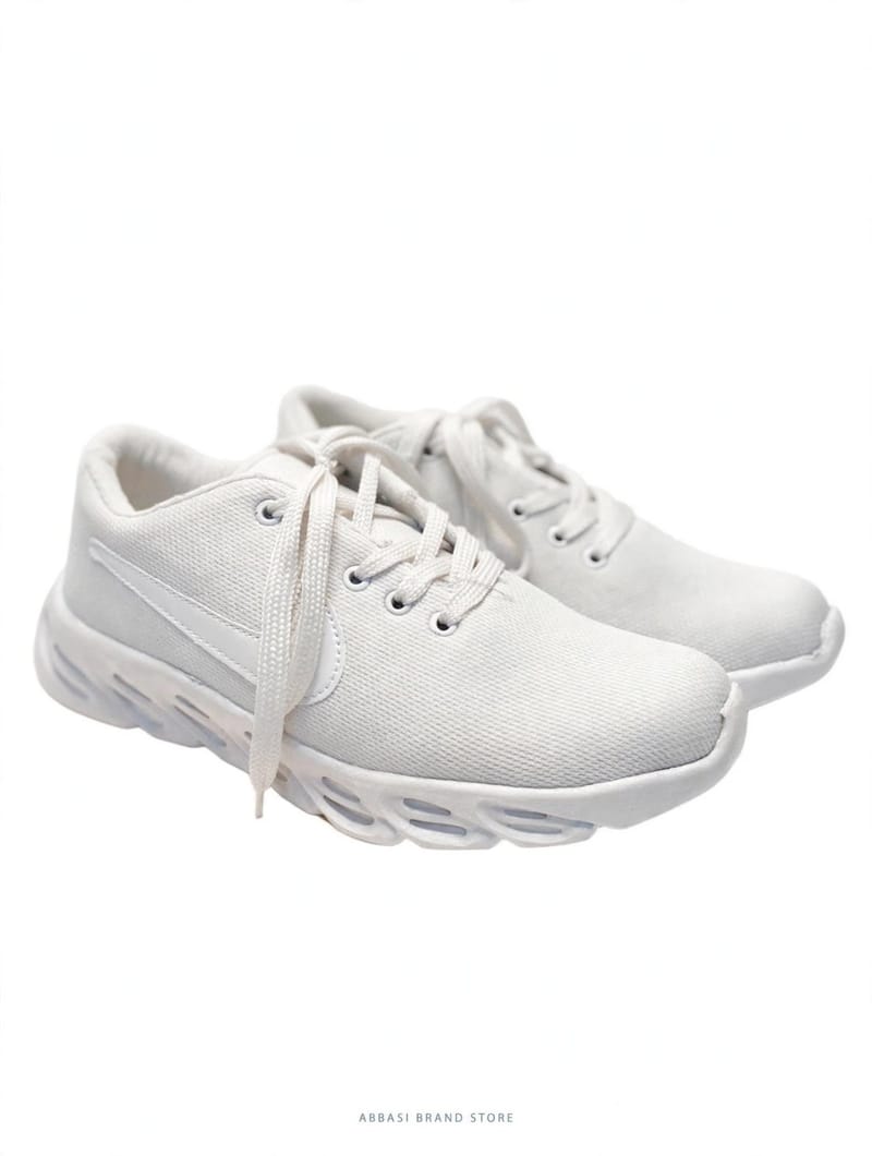 Men's Black Fabric Walking Sports Shoes Pakistan - Fabric Plain Sports Shoes - Men's Walking Sports Shoes - Casual, photo 4
