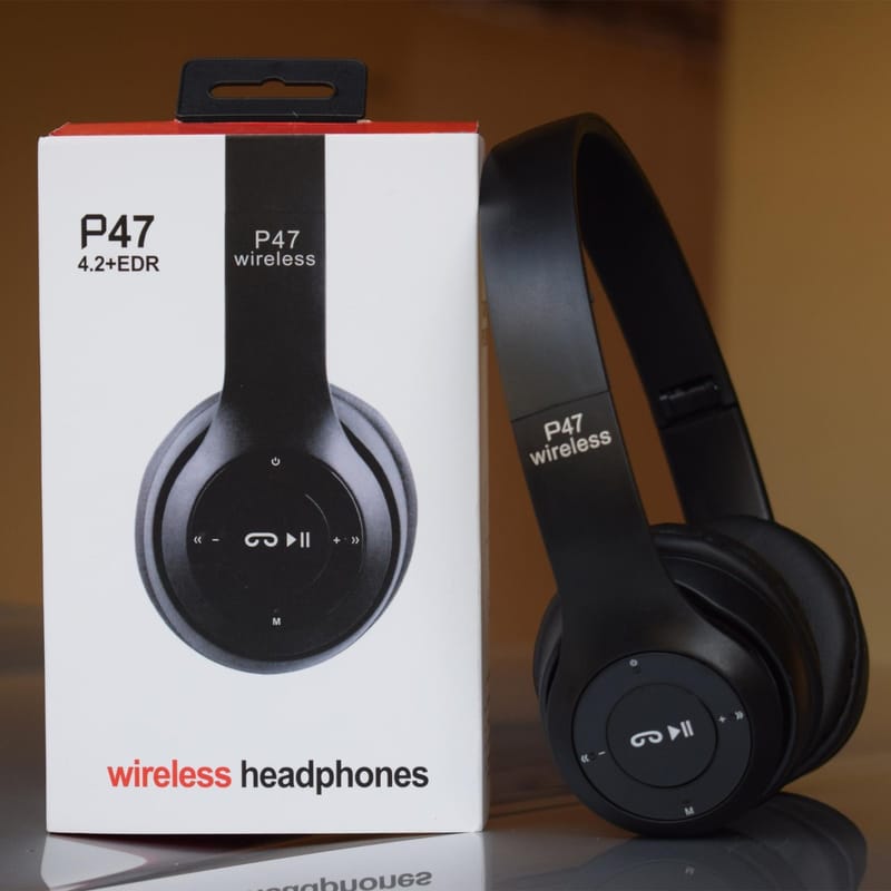 P47 Wireless Headphones | Bluetooth Foldable Headset | Stereo Sound | FM Radio & TF Card Support | Built-in Microphone, photo 3