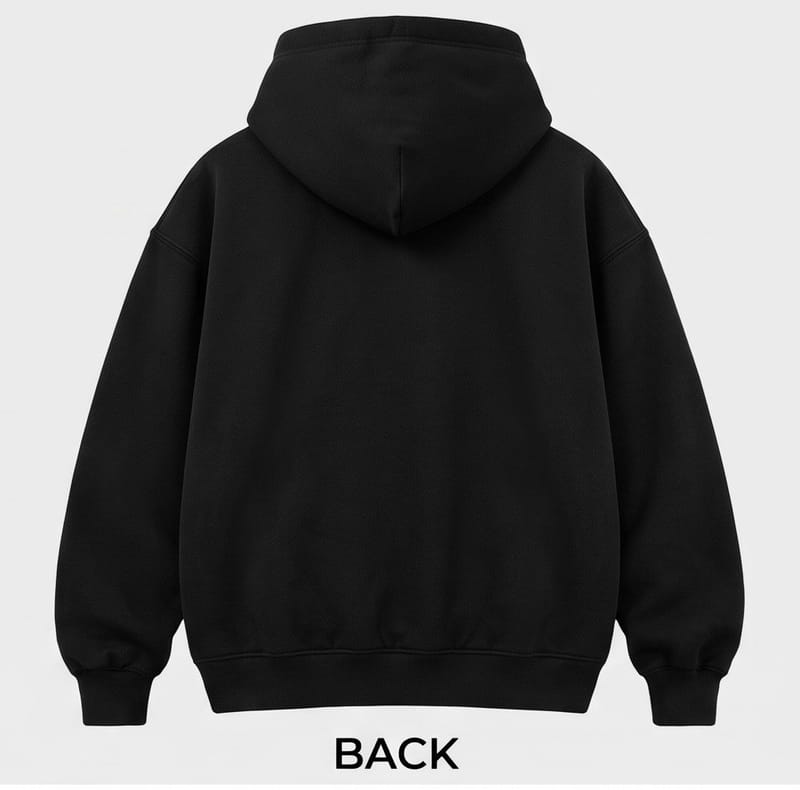 GLAVIES Black Signature Hoodie – Premium Streetwear with Royal Crown Logo, photo 2